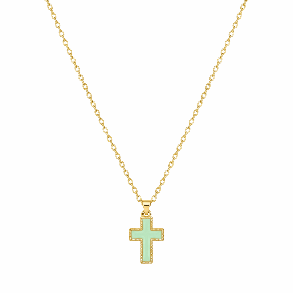 Collar Cruz Esmaltado