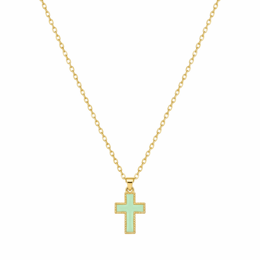 Collar Cruz Esmaltado