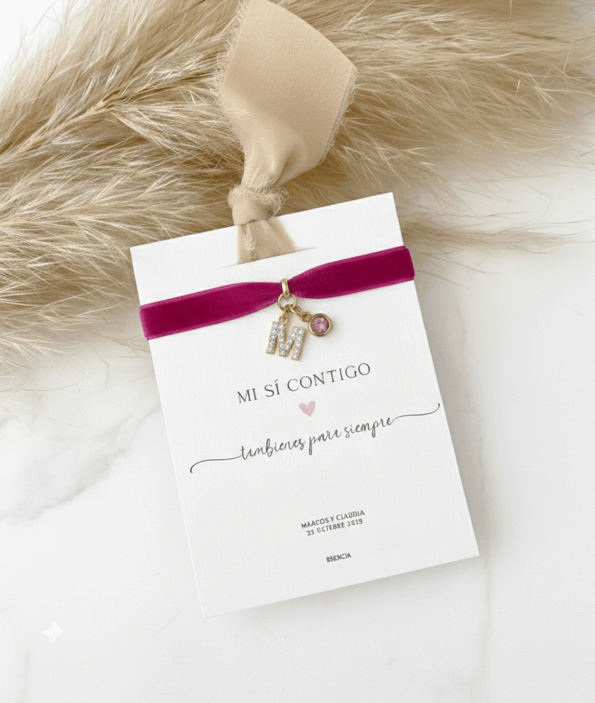 TARJETA MI SÍ CONTIGO LAZO-ESENZIA Joyería y Eventos-ESENZIA Joyería y Eventos