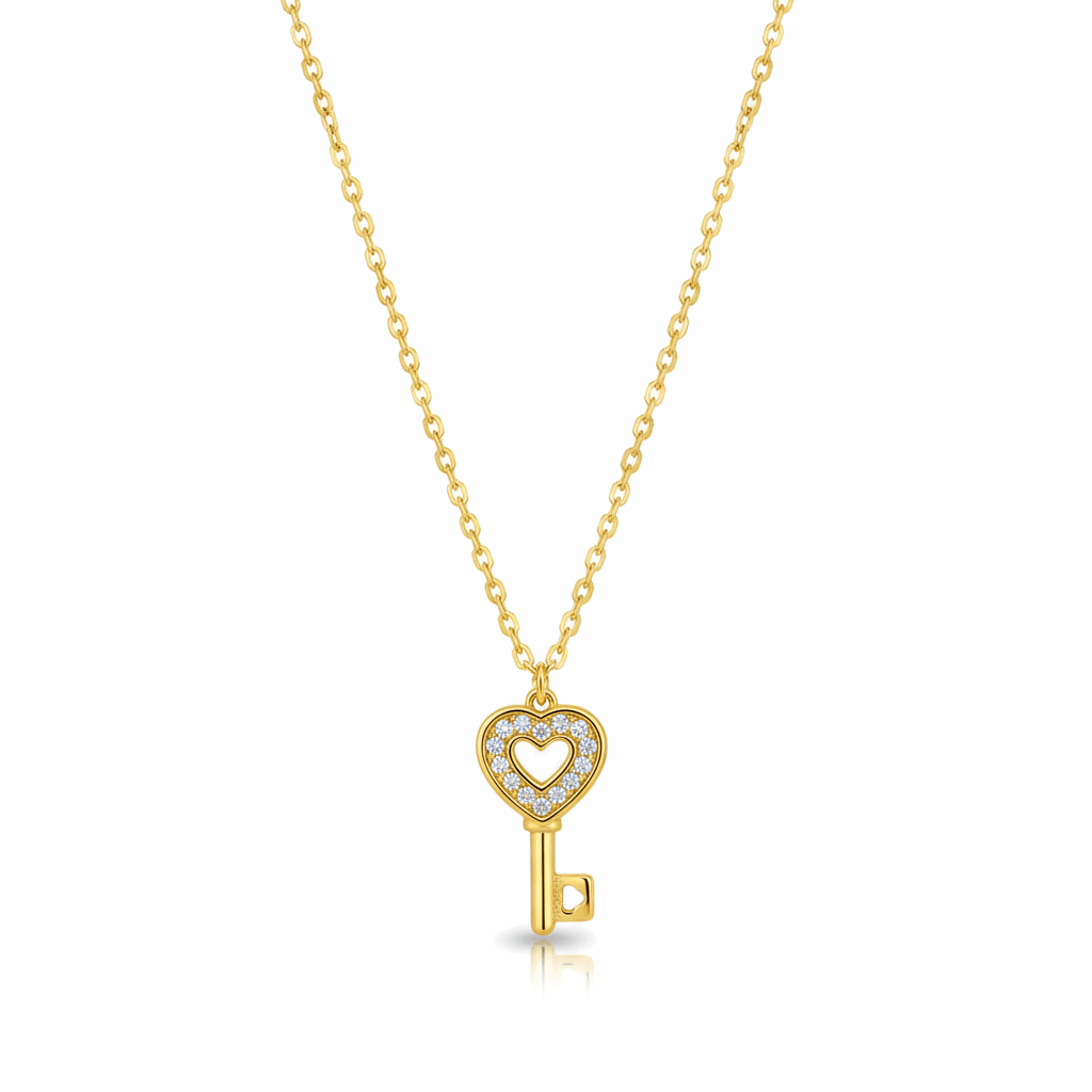 COLLAR LLAVE CIRCONITAS-ESENZIA Joyería y Eventos-ESENZIA Joyería y Eventos