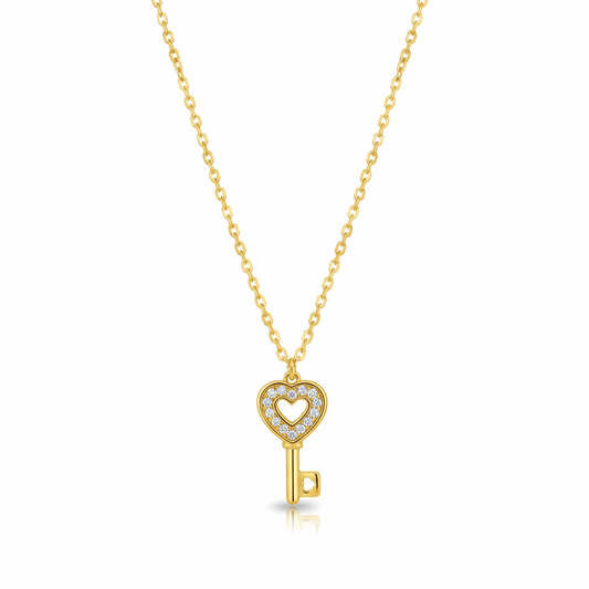 COLLAR LLAVE CIRCONITAS-ESENZIA Joyería y Eventos-ESENZIA Joyería y Eventos