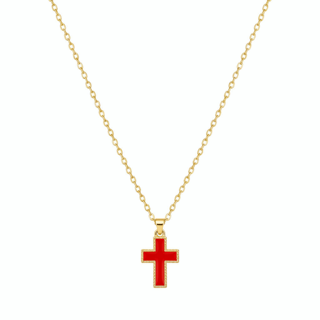 Collar Cruz Esmaltado