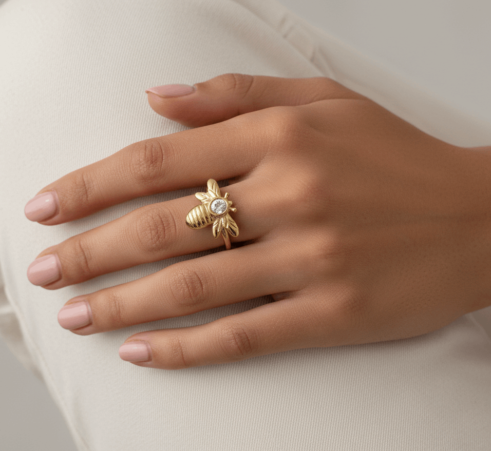 ANILLO ABEJA-ESENZIA Jewelry-ESENZIA Joyería y Eventos