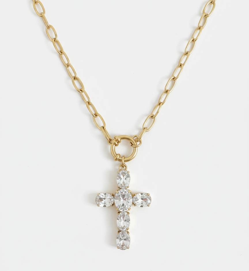 COLLAR CRUZ CRISTAL