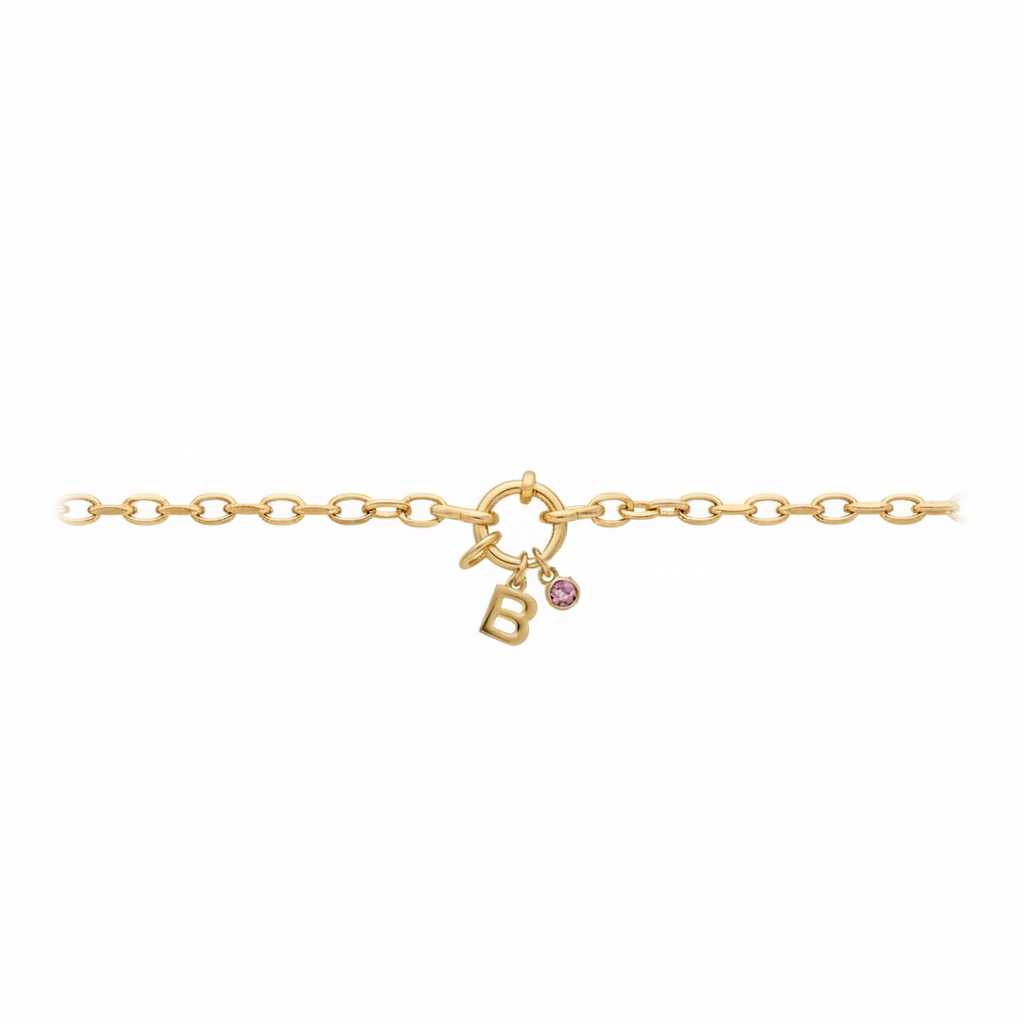 PULSERA ETERNA INICIAL SIMPLE CON CIRCONITAS EVENTOS