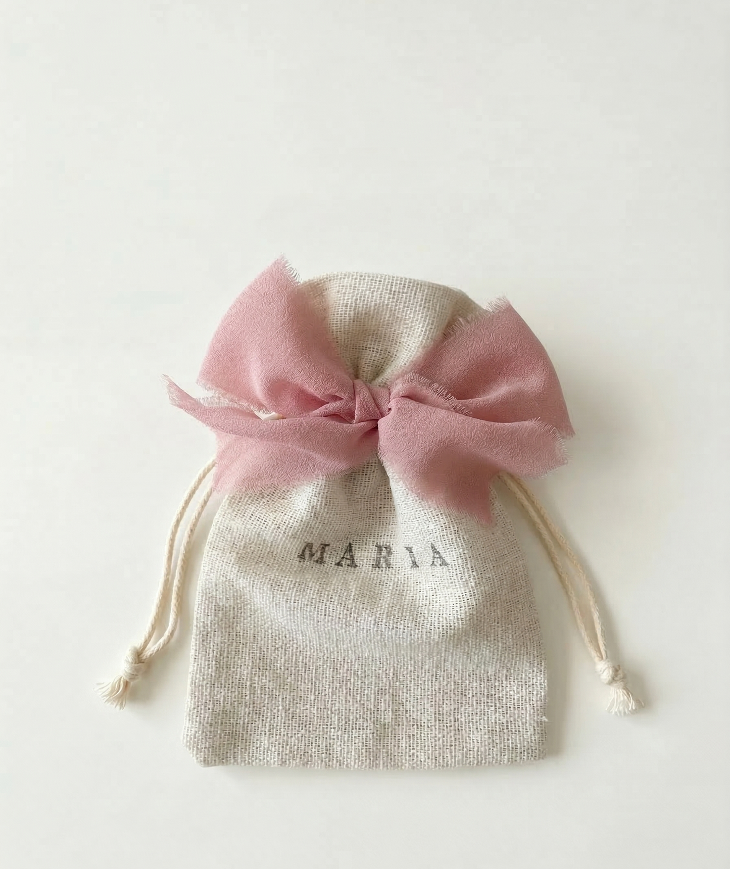 BOLSITA ECO CON LAZO DE GASA PERSONALIZADA