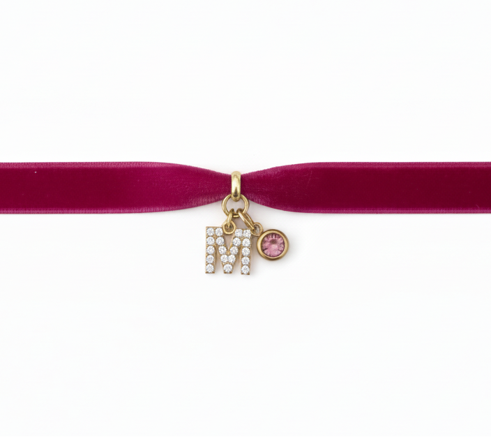 PULSERA TERCIOPELO CIRCONITAS EVENTOS