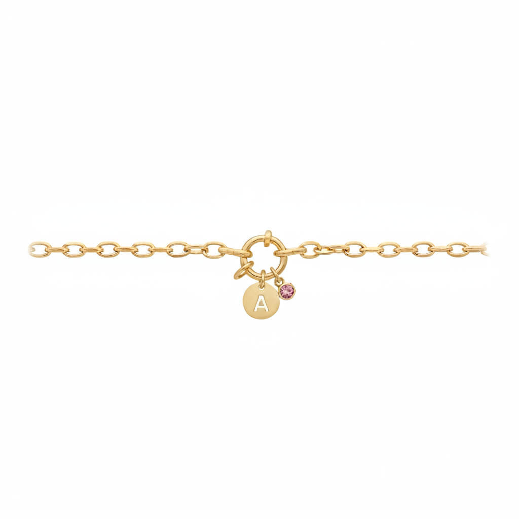 PULSERA ETERNA INICIAL REDONDA CON CIRCONITA EVENTOS