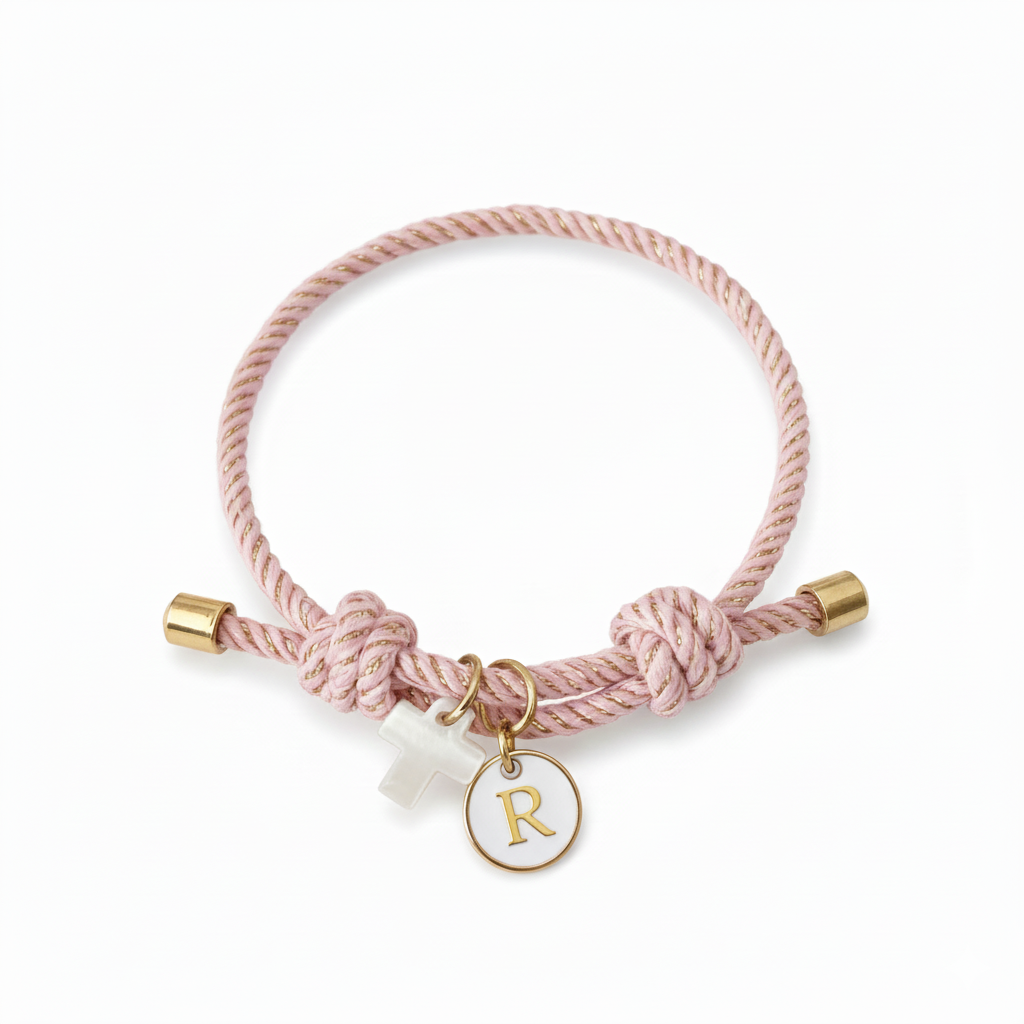 PULSERA NUDOS INICIAL ESMALTADA EVENTOS