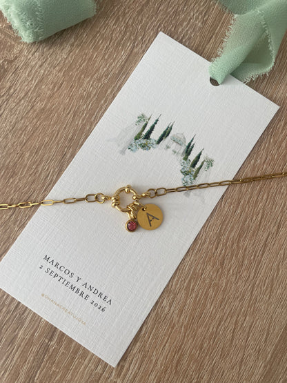 PULSERA INICIAL CON CIRCONITA CIERRE MARINERO - Dto. por cantidad -