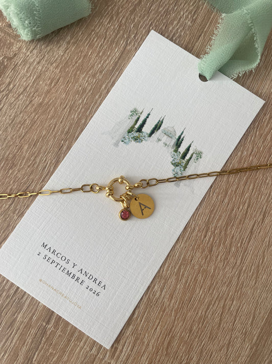 PULSERA INICIAL CON CIRCONITA CIERRE MARINERO - Dto. por cantidad -