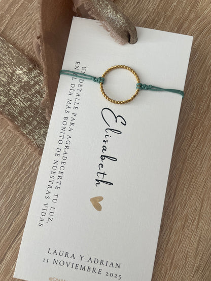 PULSERA ARO DE AMOR MACRAMÉ - Dto. por cantidad -