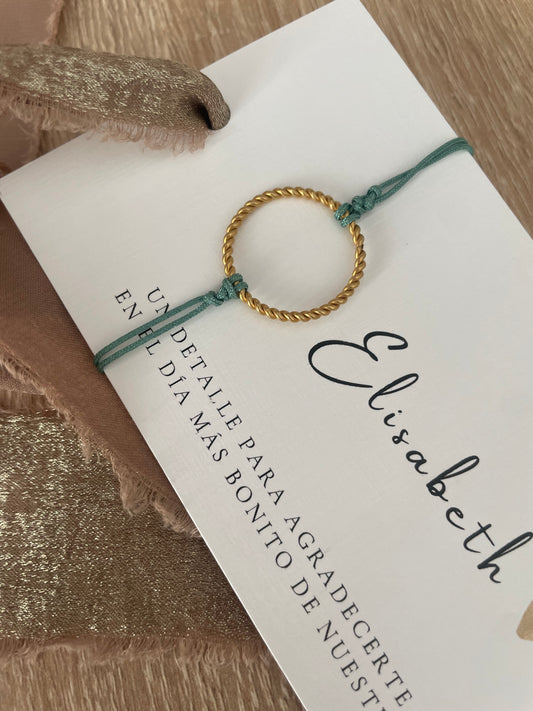 PULSERA ARO DE AMOR MACRAMÉ - Dto. por cantidad -