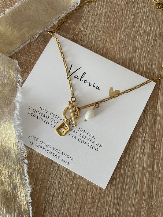 GARGANTILLA BROCHE CON PERLA NATURAL- Dto. por cantidad -