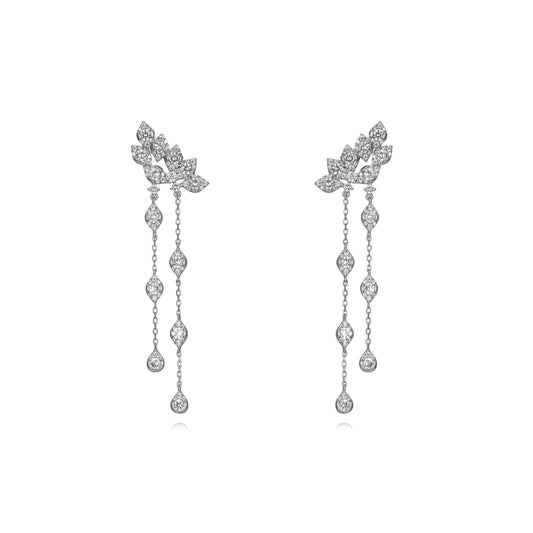 PENDIENTES DE PLATA DE LEY Y CIRCONITAS PARA NOVIAS DE ESENZIA JOYERIA Y EVENTOS
