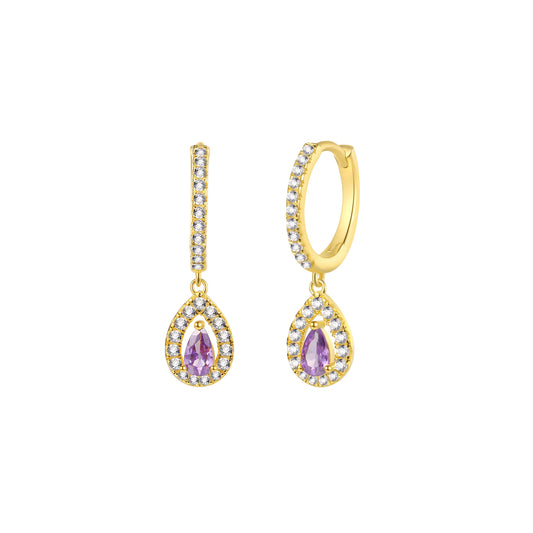 PENDIENTES VIOLETA DE PLATA DE PRIMERA LEY PARA BODAS NOVIAS E INVITADAS DE ESENZIA JOYERIA Y EVENTOS