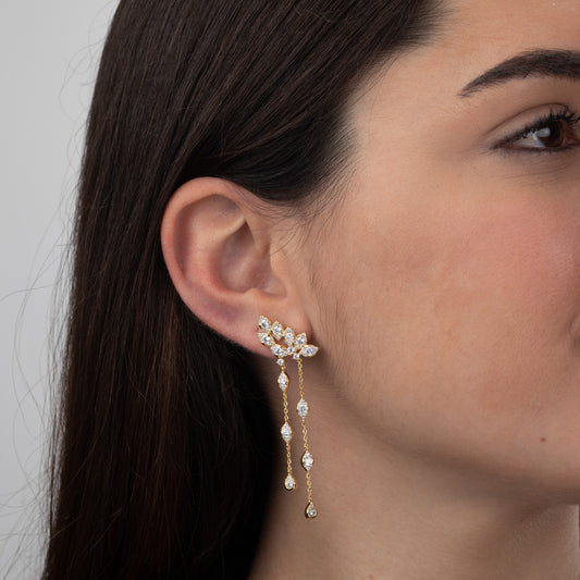PENDIENTES DE PLATA DE LEY Y CIRCONITAS PARA NOVIAS DE ESENZIA JOYERIA Y EVENTOS