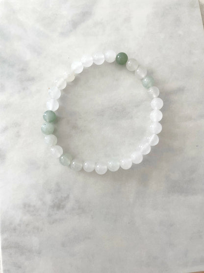 PULSERA CUARZO / MORGANITE / CALCITA-Joyería de calidad en acero y resistente al agua ESENZIA