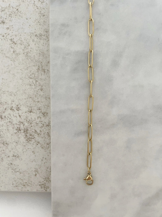 PULSERA ESLABON LISO-Joyería de calidad en acero y resistente al agua ESENZIA