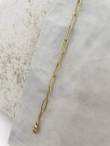 PULSERA ESLABON LISO-Joyería de calidad en acero y resistente al agua ESENZIA