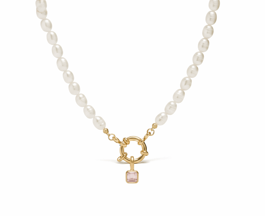 COLLAR PERLAS PIEDRA NATAL