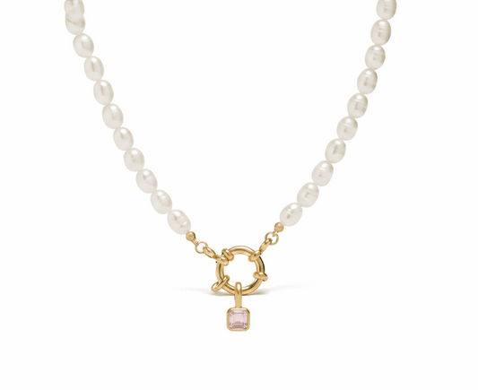 COLLAR PERLAS PIEDRA NATAL