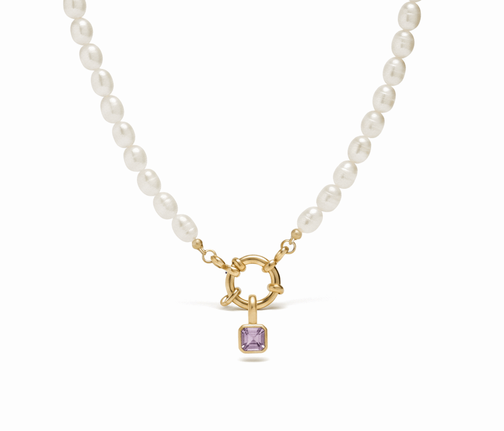 COLLAR PERLAS PIEDRA NATAL