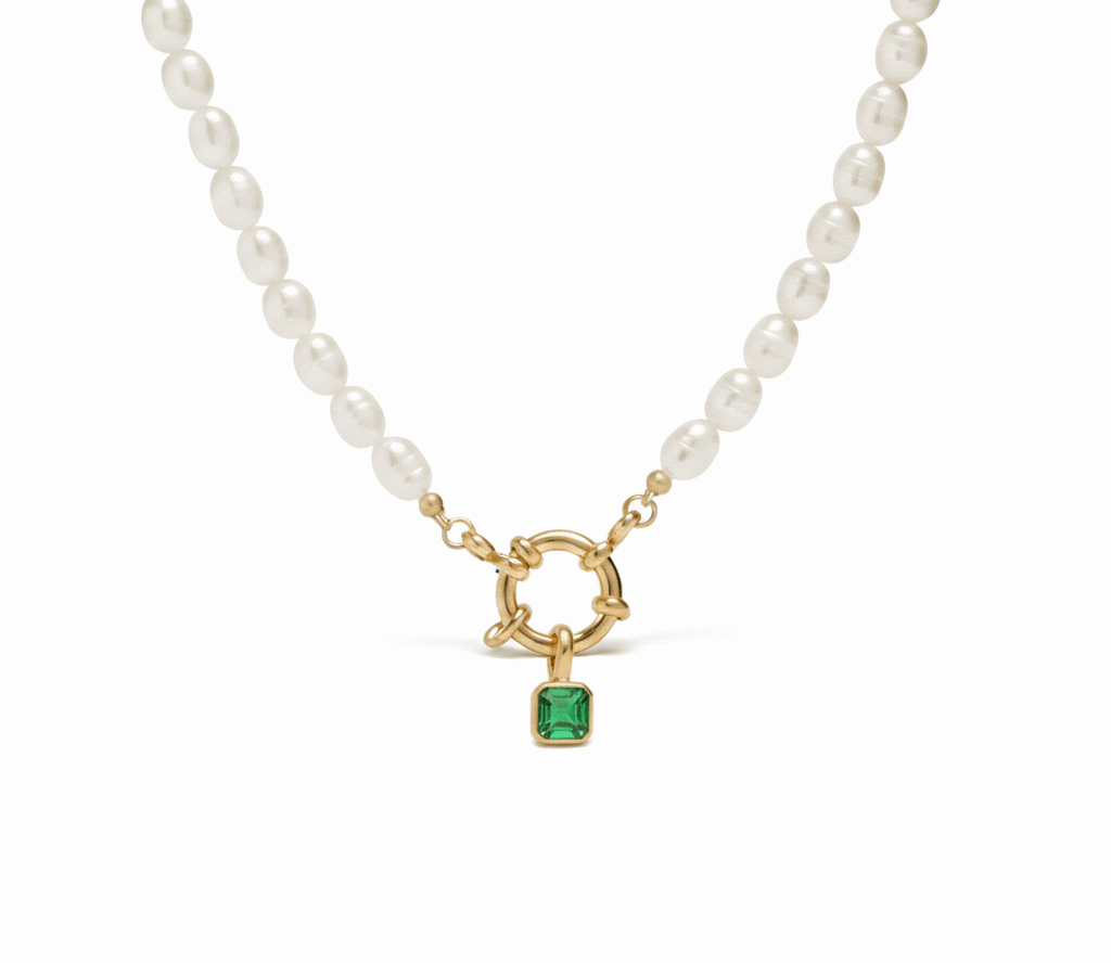 COLLAR PERLAS PIEDRA NATAL