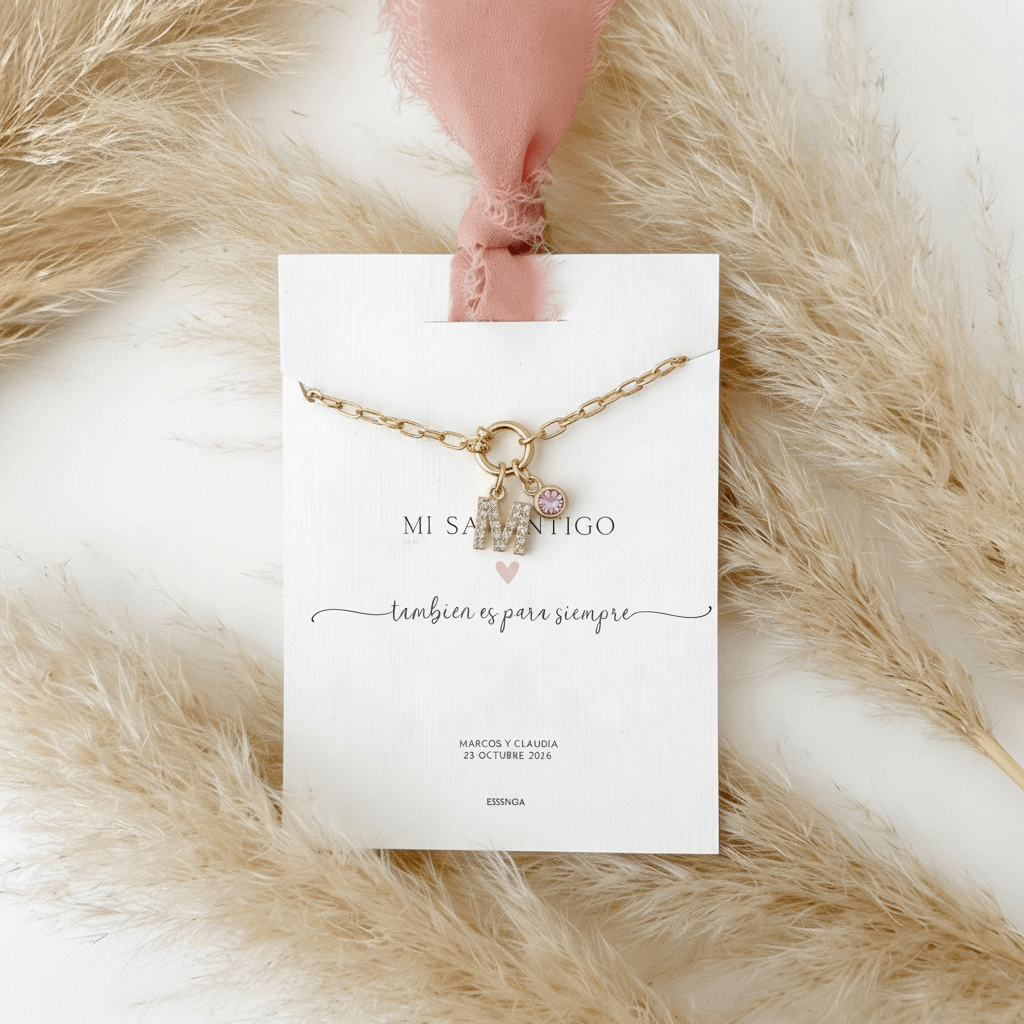 COLLAR ETERNA INICIAL CIRCONITAS CON CIRCONITAS EVENTOS-ESENZIA Joyería y Eventos-ESENZIA Joyería y Eventos