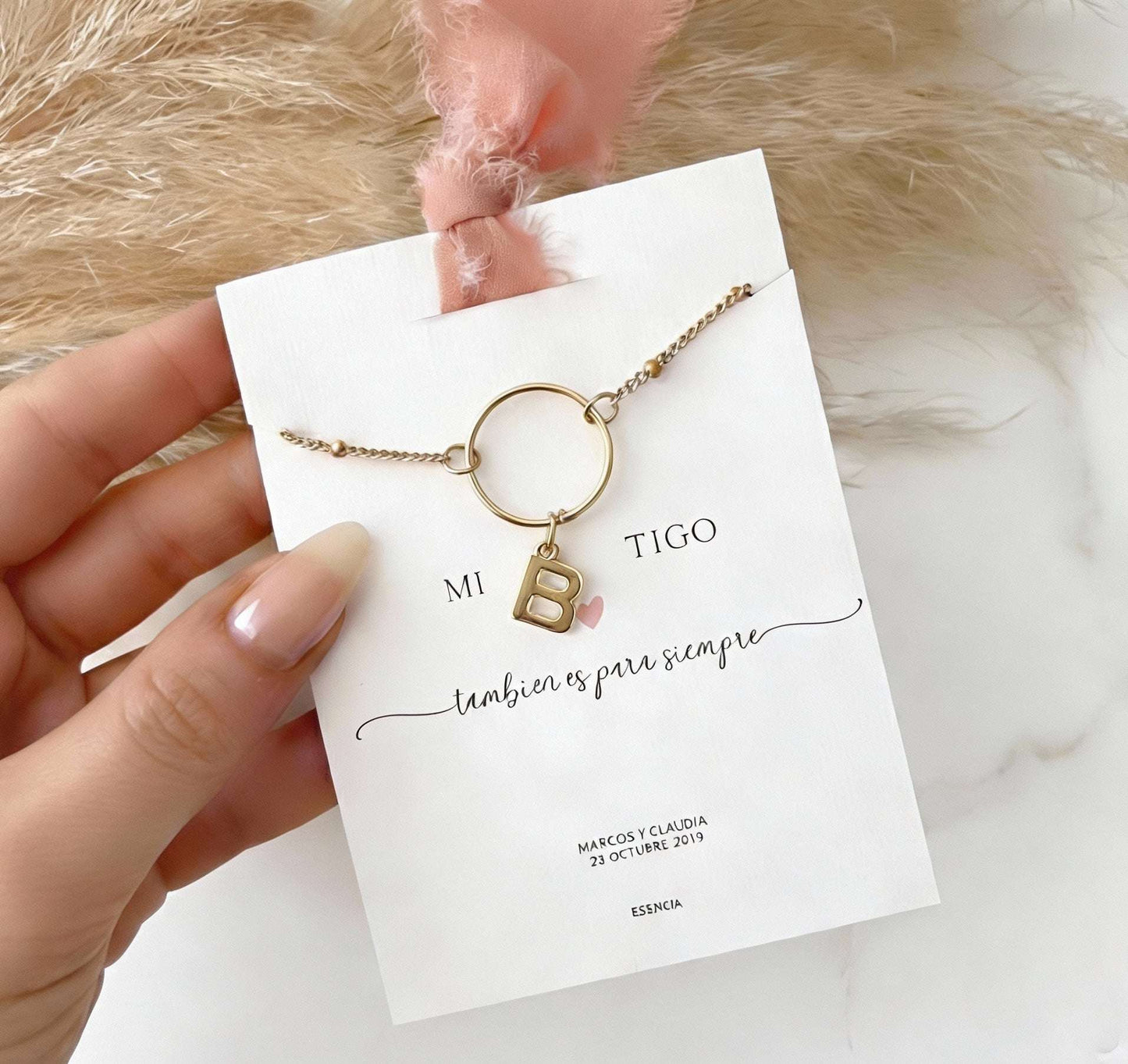 COLLAR ARO DE AMOR CON INICIAL SIMPLE EVENTOS-ESENZIA Joyería y Eventos-ESENZIA Joyería y Eventos