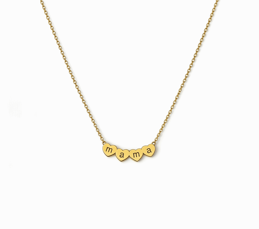 COLLAR CORAZONES DE MAMÁ