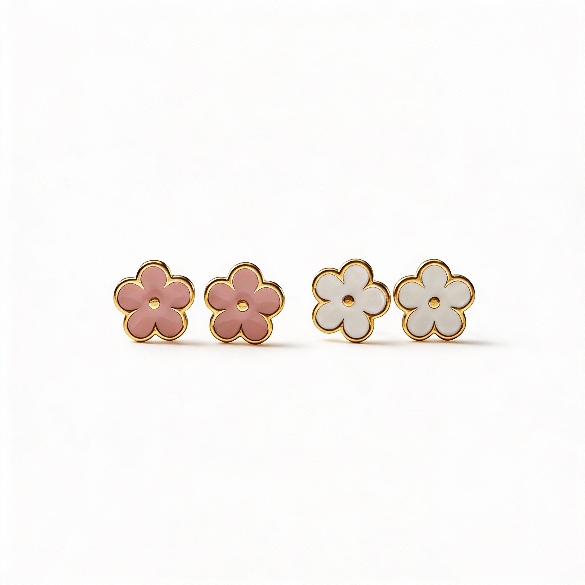 PENDIENTES FLOR ESMALTADOS