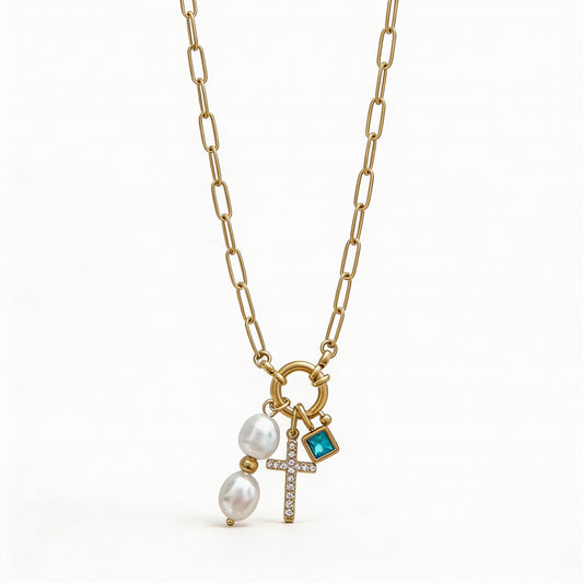 COLLAR ESLABONES CRUZ